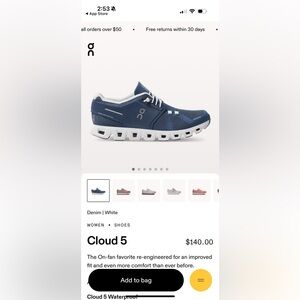 NIB - Women’s Cloud 5 Size 8 OPEN TO OFFERS